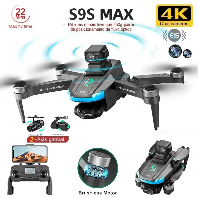 NEW S9S MAX MINI Drone 4K 2-Ax - Drone Gimbal ulasan dan harga