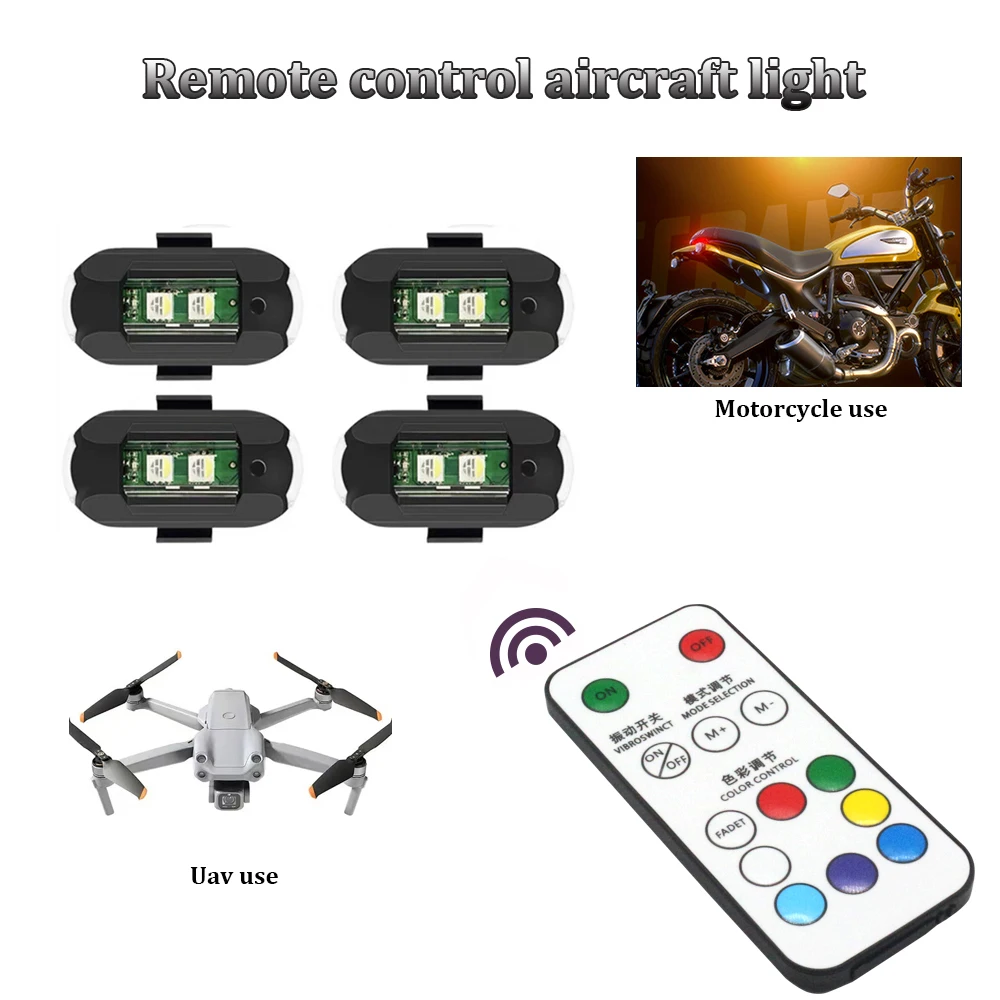 1Pcs Remote LED RGB Anti-colli - Drone Led Light ulasan dan harga