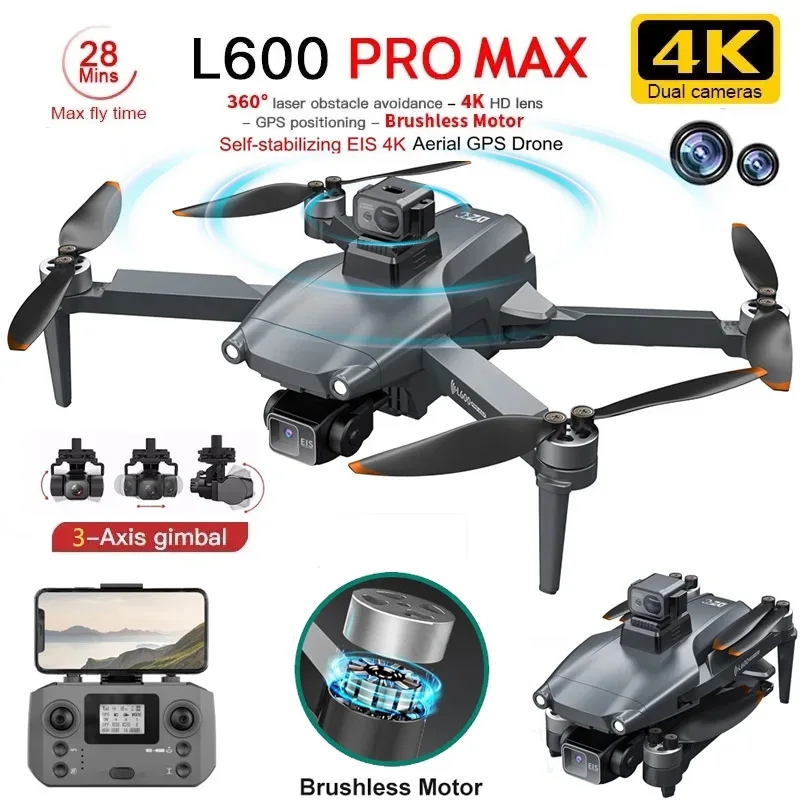 L600 PRO MAX GPS Drone Profess - Drone Gimbal ulasan dan harga