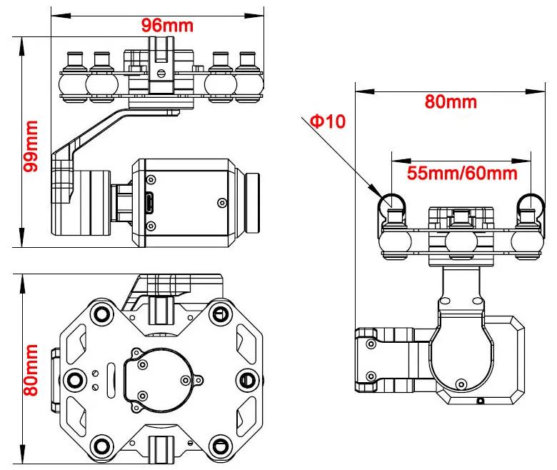 Tarot TL3T20 3-axis Gimbal 640 - Drone Camera ulasan dan harga